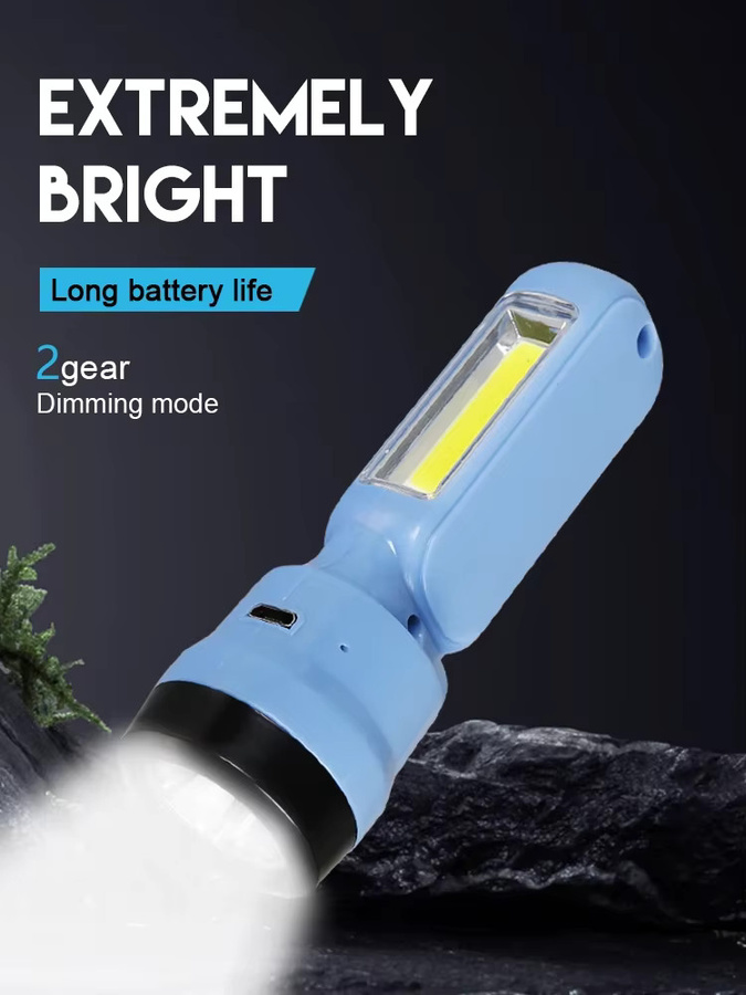 NEWBIRTH Mini-Kinder-Taschenlampe mit COB und XPE-LED, wiederaufladbare USB-Taschenlampe für Kinder, augenfreundliches Campinglicht für Jungen und Mädchen - Bild 3