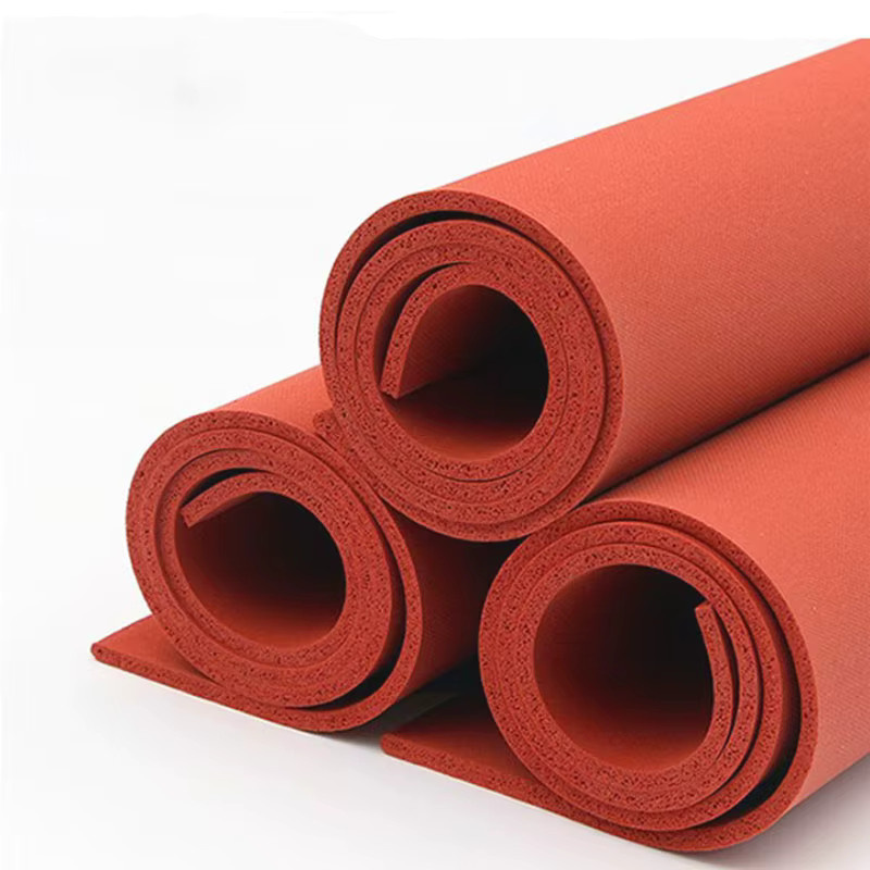 Rotes Silikonpad aus hochtemperaturbeständigem Schaumstoff als Pressmatte für Laminiermaschinen - Bild 3