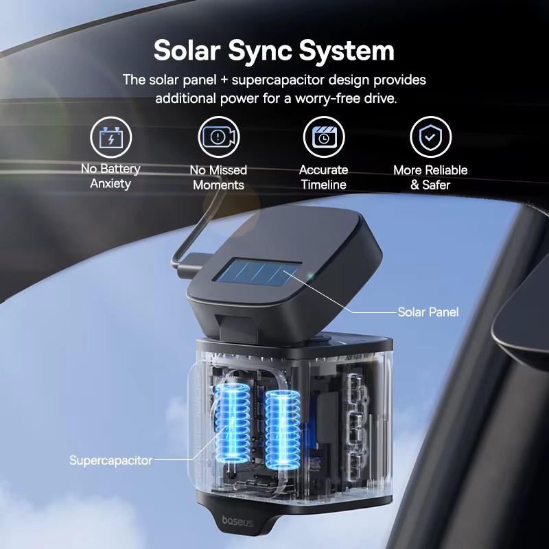 Baseus VD1 4K UHD Dash Cam mit GPS, Nachtsicht und ADAS Auto DVR in Schwarz - Bild 5