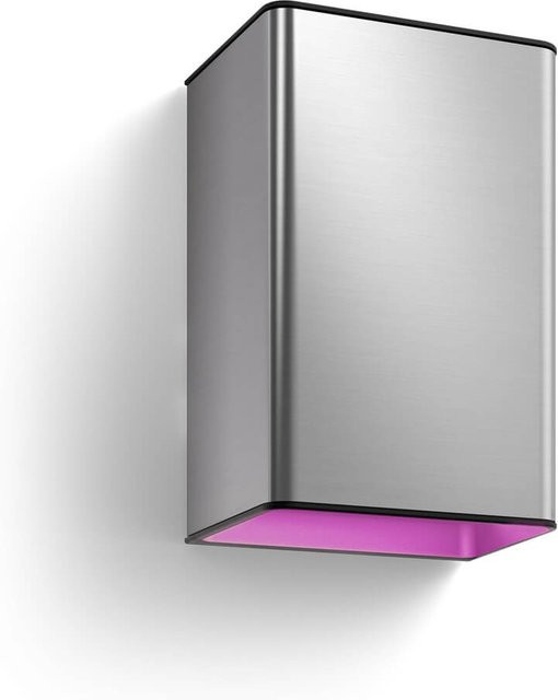 Philips Hue White & Color Ambiance Resonate Outdoor LED-Wandleuchte aus Edelstahl in Silber - Bild 3
