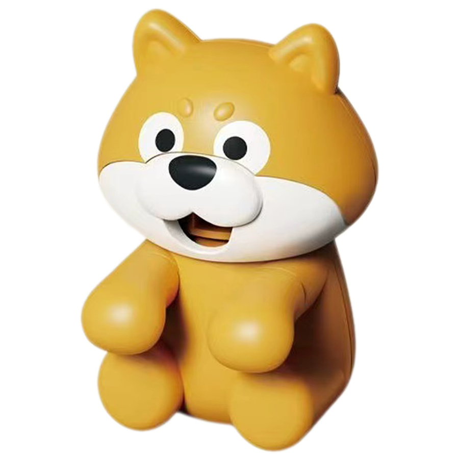 Dreaminglight Mini-Clip-On-Lüfterbecher in Gelb mit niedlichem Hunde-Design aus Kunststoff - Bild 5