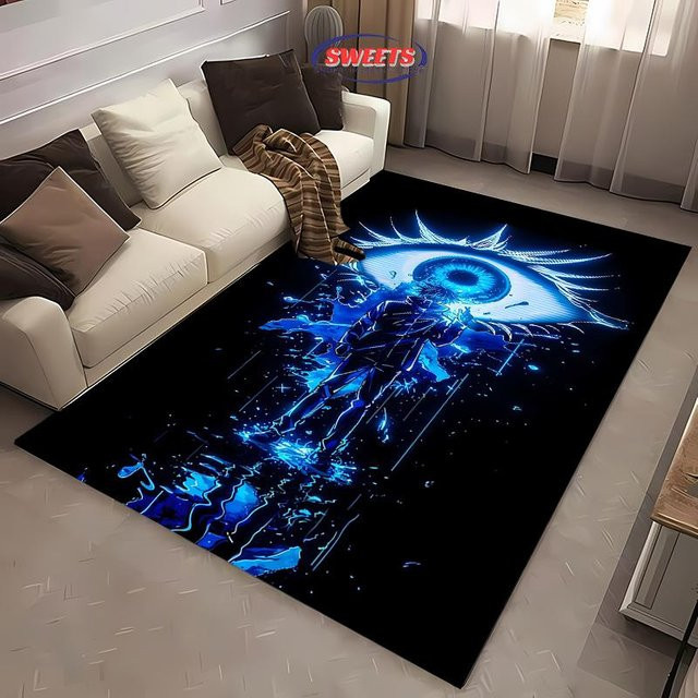 Karpetti Teppich Jujutsu Kaisen Gojo Satoru, rutschfeste und waschbare Matte aus Polyester, Mehrfarbig, Breite: 40 cm, Tiefe: 60 cm - Bild 1