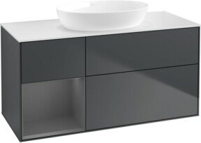 V&B Waschtischunterschrank Finion in Grau lackiert, Breite: 120 cm, Tiefe: 50,1 cm, Höhe: 50,1 cm - Bild 1
