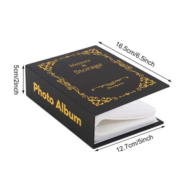 Vergoldetes Fotoalbum für 100 Bilder im Format 10 x 15 cm, 6 Zoll Erinnerungsalbum in Gold, Pink oder Schwarz - Bild 3