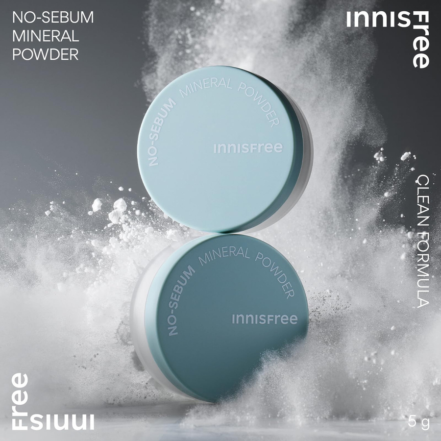 Innisfree No-Sebum Mineralpuder, weiß, Matt, Unisex - Bild 2