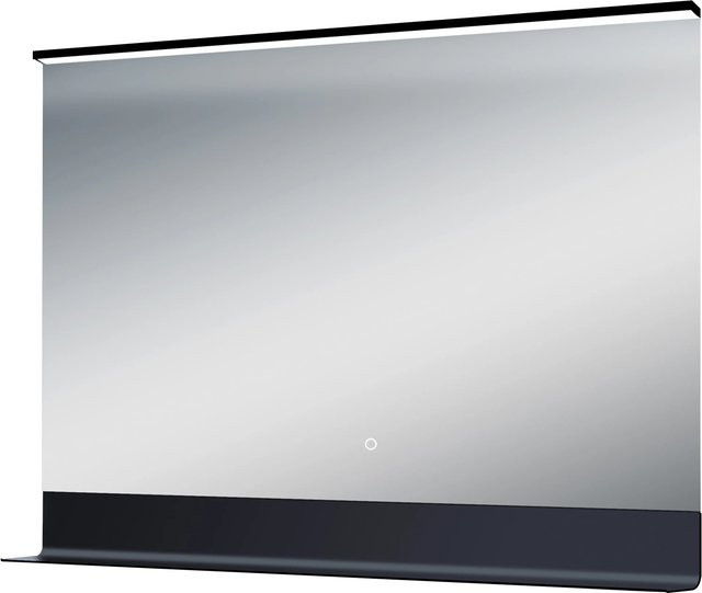 TALOS LED-Badspiegel in Mattschwarz mit Touch-Funktion, B/H: 80 x 60 cm - Bild 1