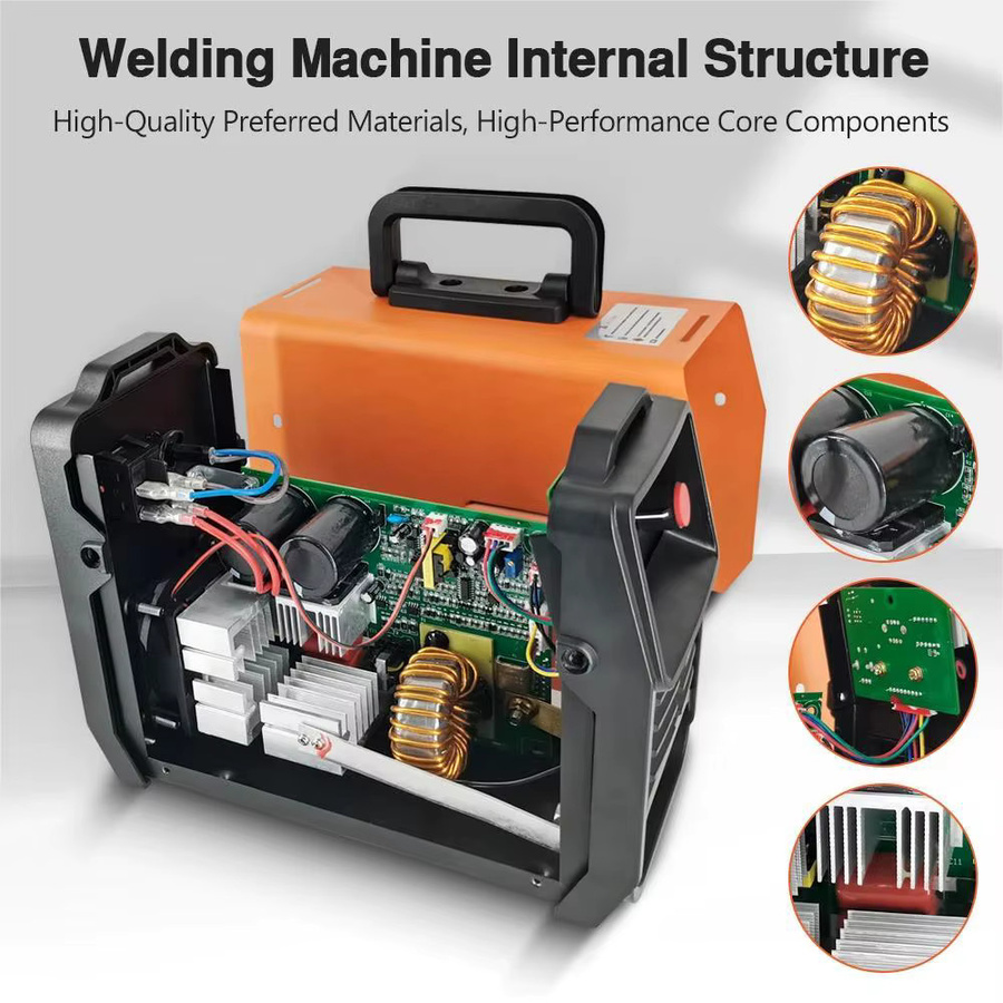 Seeiswork Tragbares 300A MMA-Lichtbogenschweißgerät in Orange mit IGBT-Inverter, Hot-Start und Anti-Stick-Funktion für Edelstahl, Autoreparatur und Schiffsrumpf - Bild 4
