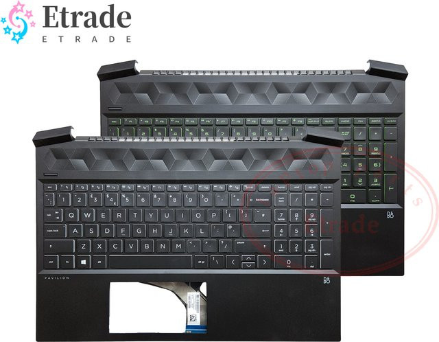 HP Pavilion Gaming 15-EC TPN-Q229 Serie Laptop Palmrest Oberseite mit Tastatur in Schwarz oder Weiß EAG3H00301P EAG3H00303 - Bild 1