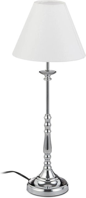 Relaxdays Tischlampe aus Eisen in Schwarz mit Schalter im Vintage-Design, Höhe: 55 cm, Durchmesser: 21 cm - Bild 1