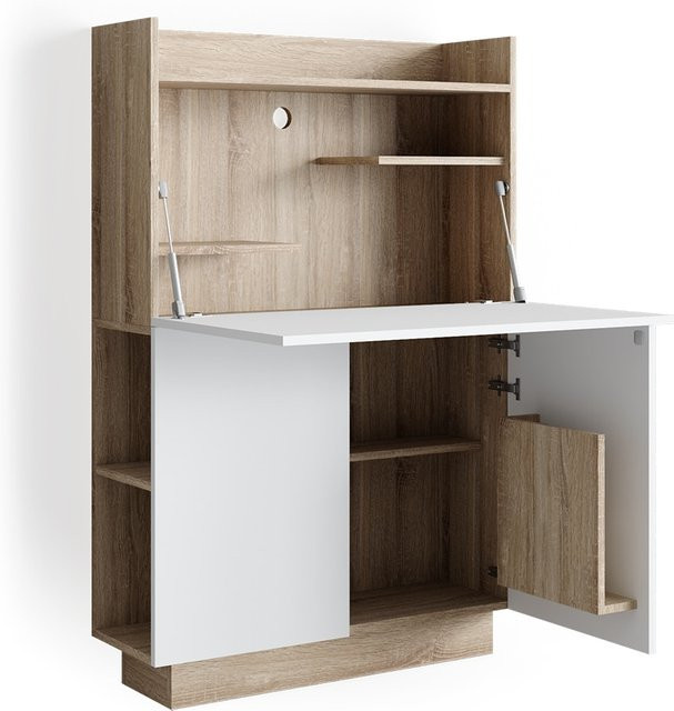 Vicco Schreibtischschrank Alena Computertisch und Aktenschrank in Weiß - Bild 1