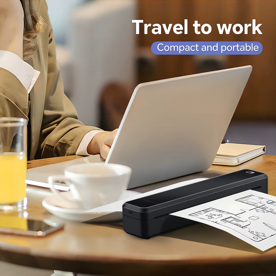 Marklife X8 Mini A4 Thermodrucker Bluetooth Schwarz Tintenloser Drucker für Fotos und PDF Dokumente - Bild 3