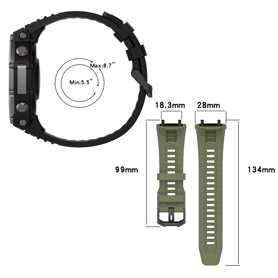 Huami Uhrenarmband und Schutzhülle, Silikon, Amazfit T-Rex 3 - Bild 2