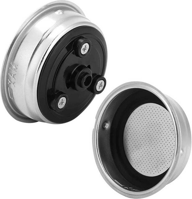 Wiederverwendbarer Espresso Filterkorb aus Edelstahl mit feinem Sieb, Durchmesser: 51 mm, Farbe: Silber - Bild 1