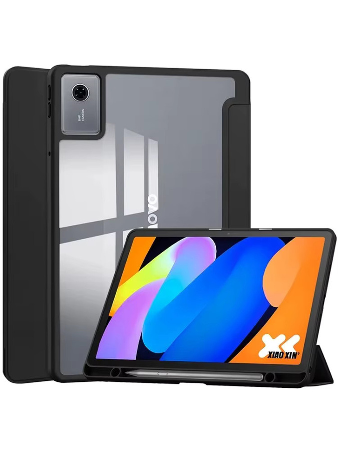 HD Acryl Smart Case für Lenovo Tab M11 Xiaoxin Pad 11 2025 TB335FC und Idea Tab TB336 mit Stifthalter und Rückseitenabdeckung in Transparent, Blau oder Schwarz - Bild 6