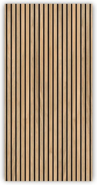 Walllux Duschrückwand Eiche Streifen in Alu-Verbund, Braun, B/H: 125 x 255 cm, Dicke: 3 mm - Bild 1