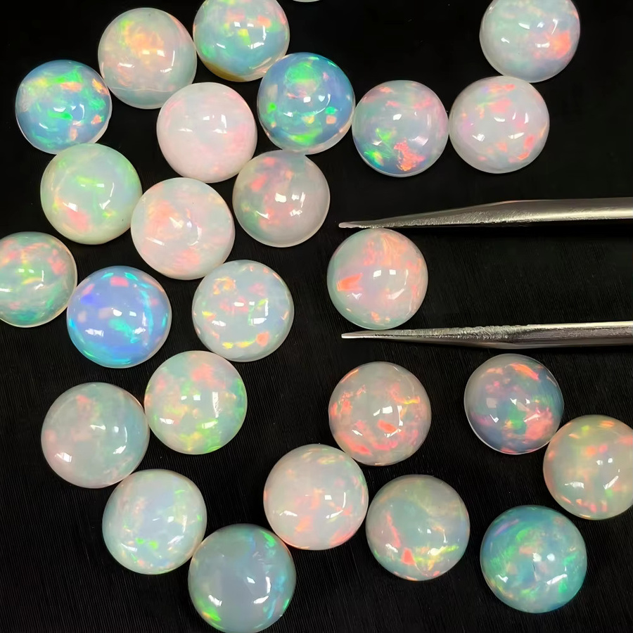 CKNZ Cabochon-Opale, runde Edelsteine, lose Steine - Bild 4