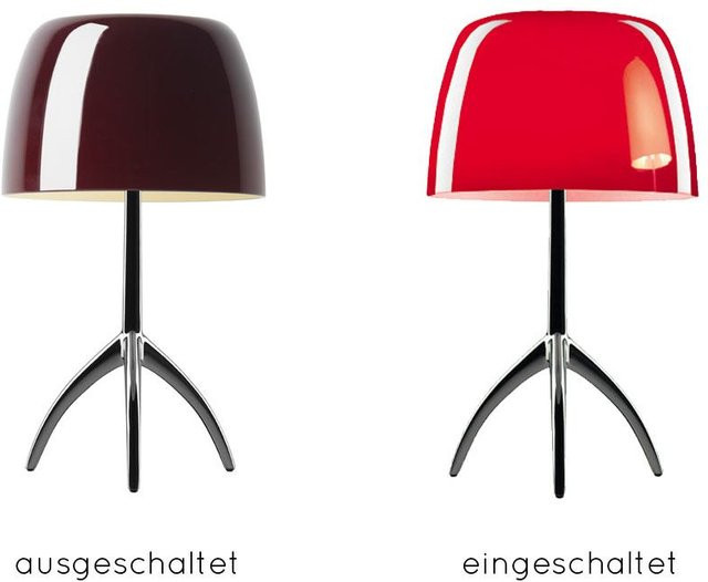 Foscarini Lumiere Piccola Tischleuchte aus Aluminium in Rot - Bild 1