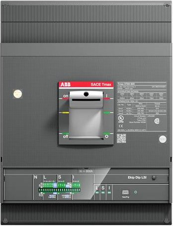 ABB XT6N 800 EKIP DIP Leistungsschalter in Grau mit Einstellbereich 800 - 8000A und Schaltspannung bis 600 V/AC - Bild 1