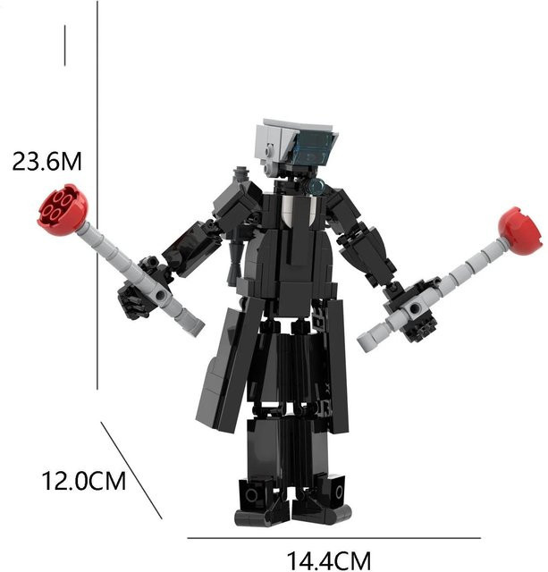 MOC Skibidi Toilet Titan TVMan Spider, Bausteine Set, ab 6 Jahren - Bild 1