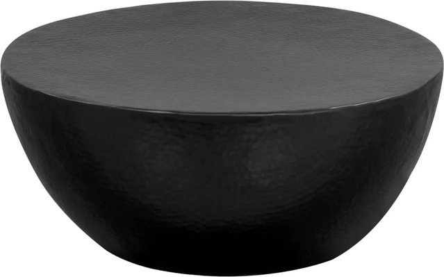 vidaXL Couchtisch aus gehämmertem Aluminium in Schwarz, modern und abstrakt, Breite: 70 cm, Tiefe: 30 cm - Bild 1