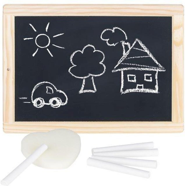 Gollnest & Kiesel Tisch-Schreibtafel aus Holz in Schwarz und Bunt für Kinder - Bild 1