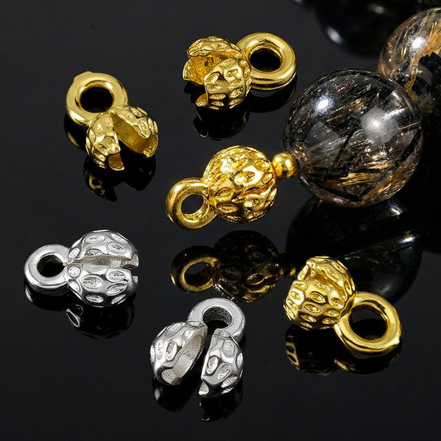 YUTOPIE Crimp-Endperlen-Zubehör, 18K vergoldet, Gold, Unisex - Bild 1