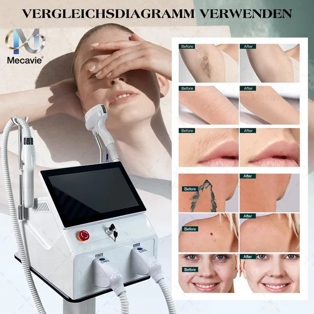 Emsnova 2 in 1 Laser Haar Entfernung Maschine, Nd Yag Diode Pico Laser - Bild 1