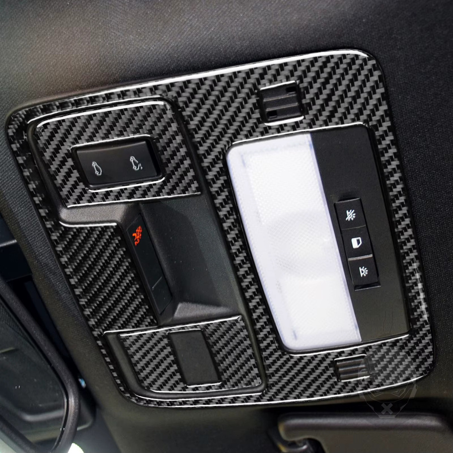 RRX CARBON Dekorative Carbon-Abdeckung für das Leselicht-Panel von Chevrolet Camaro 5. Generation 2010-2015 in Schwarz - Bild 2