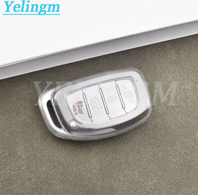 Transparente Autoschlüsselhülle von YELINGM für Hyundai Ix35 I40 I20 I10 Tucson Elantra Creta Sonata Ioniq Accent Creata Smart Remote Fobs Cover Case - Bild 1