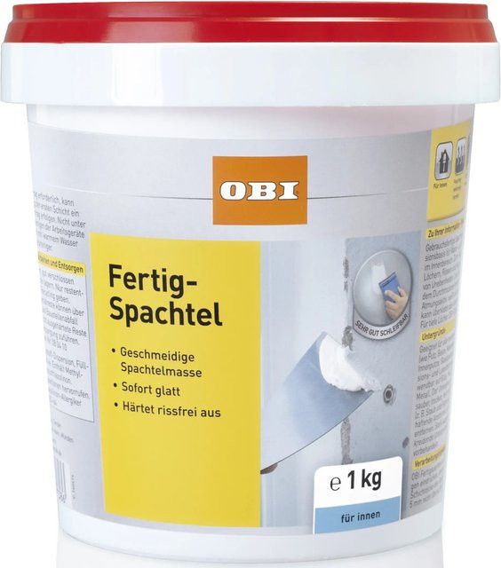 OBI Fertig-Spachtel Weiß 1 kg - Bild 1