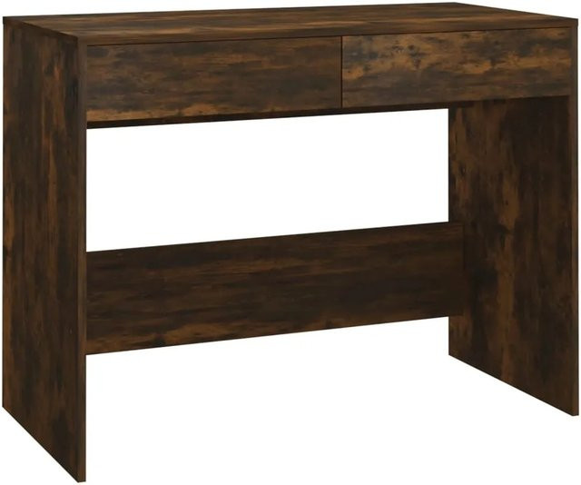 vidaXL Schreibtisch aus Holzwerkstoff in Räuchereiche, Braun, B/T/H: 101 x 50 x 76,5 cm - Bild 1