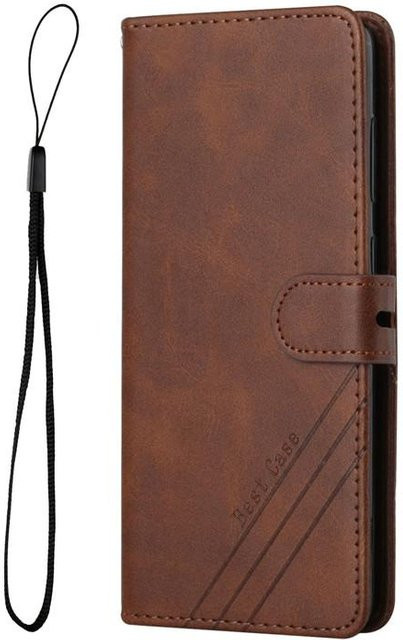 Leder Klapphülle für Samsung Galaxy Xcover 5 in Braun - Bild 1