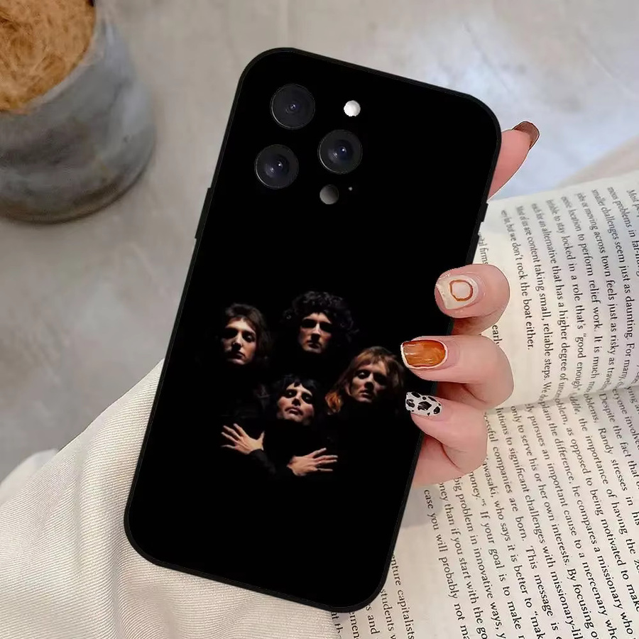 Handyhülle Freddie Mercury Queen Band für Apple iPhone (verschiedene Modelle) aus schwarzem Silikon - Bild 4