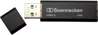 Soennecken USB-Stick USB-A Flashlaufwerk in Schwarz und Silber mit 16 GB - Bild 1