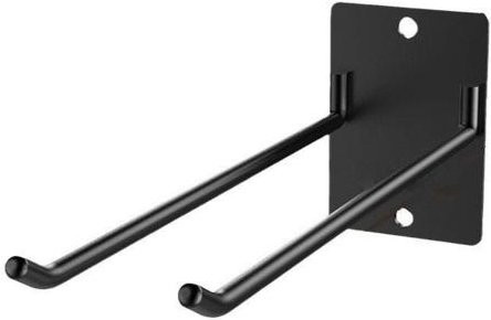 Yousheng Wandmontiertes Lagerregal aus Metall mit Doppelhaken-Design und Rostschutzbeschichtung in Schwarz Matt - Bild 1