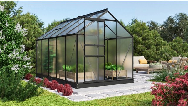 Vitavia Gewächshaus Comet 6200 HKP mit Vorzugsset in Schwarz aus Polycarbonat und Aluminium - Bild 1