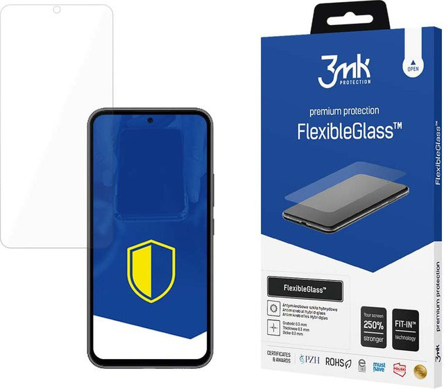 3MK FlexibleGlass Hybrid Schutzfolie für Samsung Galaxy A54 5G (A546), transparent, Full Glue - Bild 1