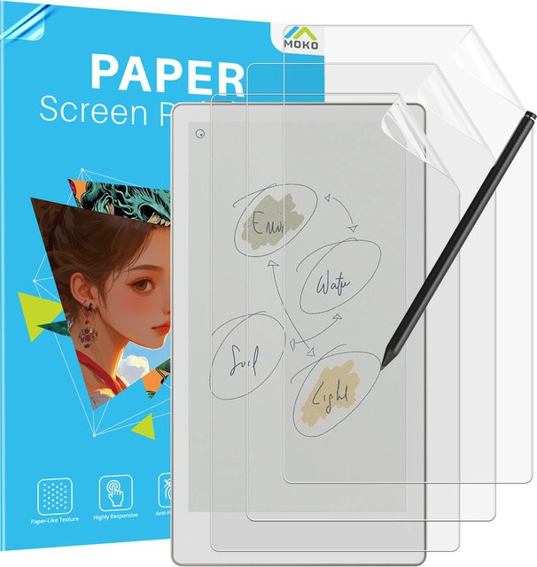 3er-Pack PaperFeeling Displayschutzfolie für Remarkable Paper Pro 7,3 Zoll, Matt und Kratzfest, Transparent - Bild 1