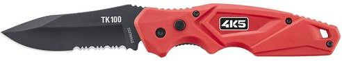 4K5 Tools TK 100 DropPoint Klappmesser 600.100A mit Holster in Rot und Schwarz - Bild 1