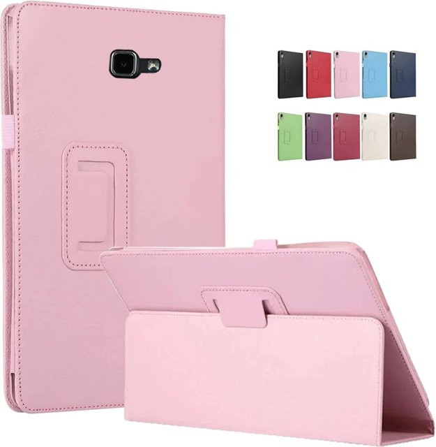 Samsung Galaxy Tab A 10.1 2016 Hülle Case in Pink mit magnetischem PU-Leder Flip Cover für Modelle T580 und T585 - Bild 1