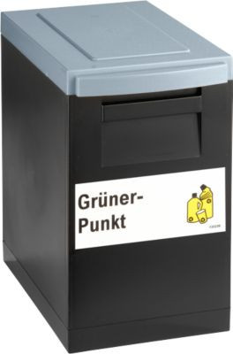 Modul-Sammelbox WSB Nord Sued in Schwarz mit dunkelgrauem Deckel, inklusive Griffen und herausnehmbarem Inneneinsatz, B/T/H: 35,0 x 30,0 x 20,0 cm - Bild 1