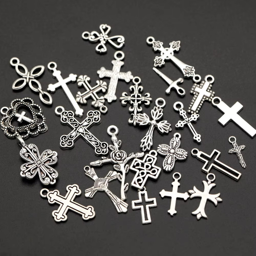 Kruzifix Kreuz Charms, Perlen, Mixed Metall, Bunt, Unisex - Bild 2