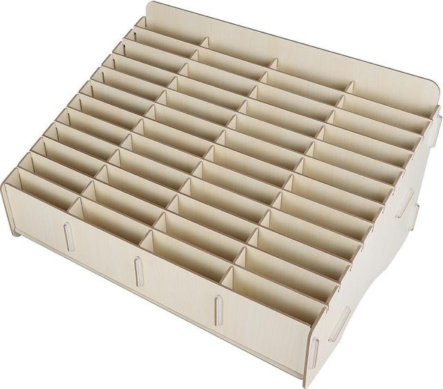 Nensit Handy Management Aufbewahrungsbox aus Holz mit 48 Fächern in Beige - Bild 1