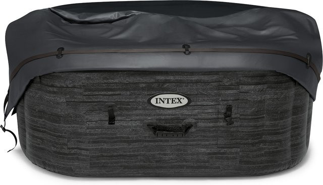 INTEX Whirlpool Abdeckung Spa Cover Energiesparabdeckung Solarfolie Grau B/T/H: 175 x 175 x 72 cm - Bild 1
