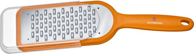 Victorinox Küchenreibe mit Brückenlochung, fein, orange/silber, B/H/T: 6,7 x 26,2 x 2,7 cm - Bild 1