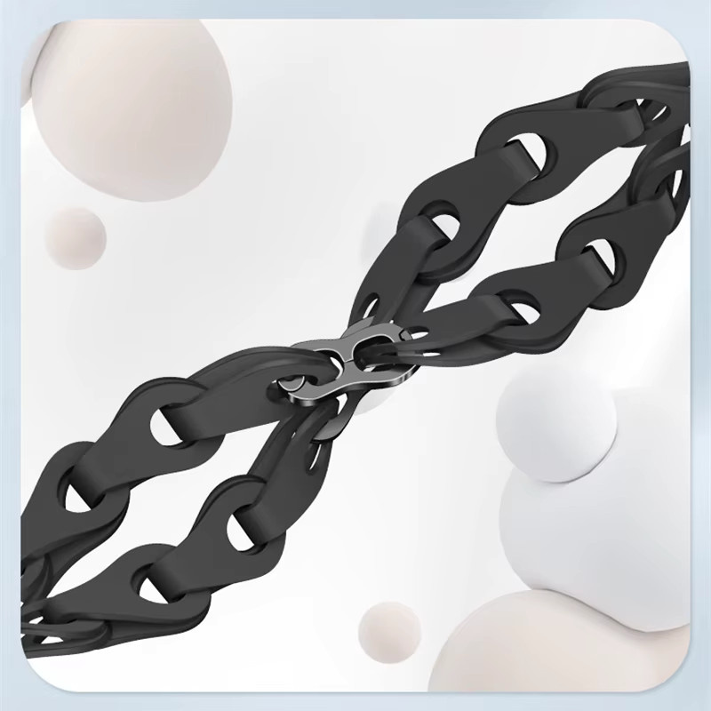 jansin Uhrenarmband Silikon, Schwarz, Unisex - Bild 2