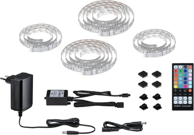 Paulmann MaxLED TV Comfort RGBW LED Strip Basis-Set mit Fernbedienung und Netzteil, 4,3 m, Mehrfarbig - Bild 1