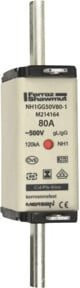 Mersen NH-Sicherungseinsatz SG Größe 1 gG 80A 500V weiß KM1NH1GG50V80-1 - Bild 1