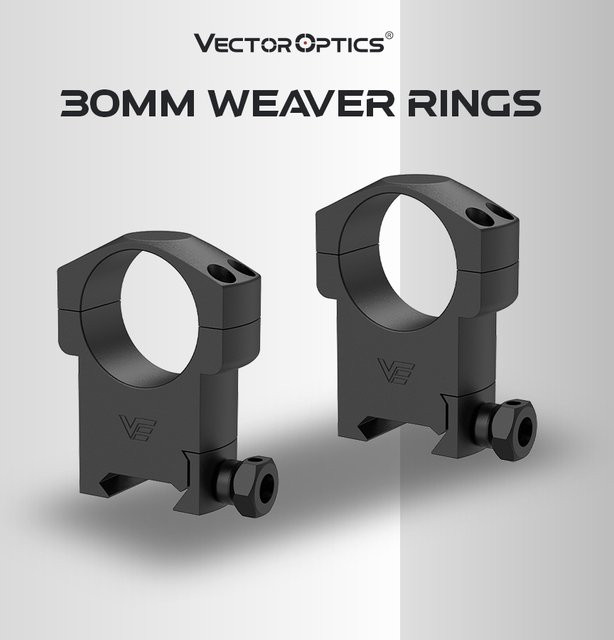 Voctor Optik High Hunter Zielfernrohr Ringe aus Aluminium in Schwarz, Durchmesser: 30 mm - Bild 1