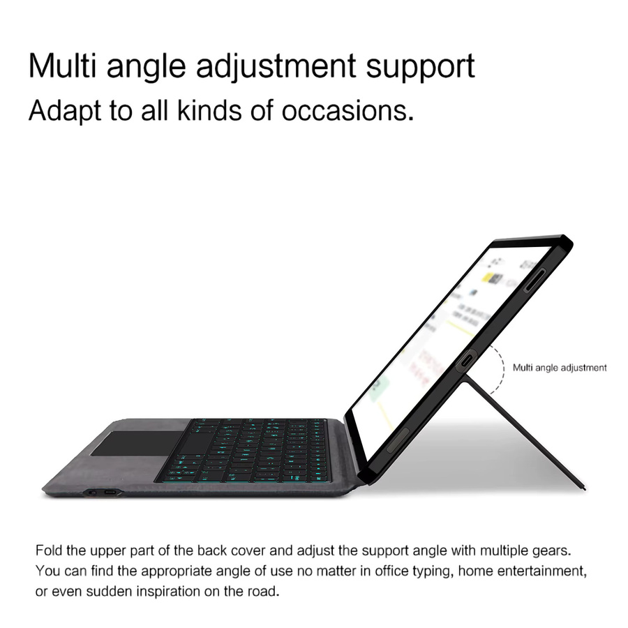 Smart Tastatur Abdeckung für Samsung Galaxy Tab S10 Lite 10,9 Zoll 2025 SM-X400 X406B in Schwarz und Grau - Bild 3